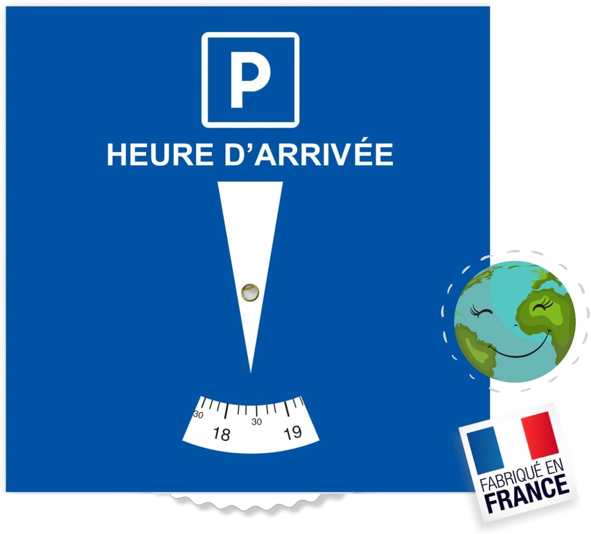 Disque Bleu de Stationnement Zone Bleue (ÉCOLOGIQUE & Fabriqué en France) Disque Stationnement Carte Horodateur Europeen Parking Stationnement Voiture Accessoires Auto (Garantie)